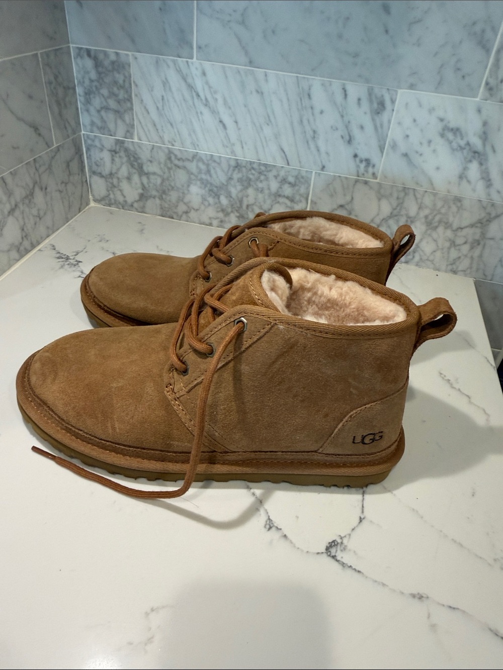 UGG Men’s Chestnut Suede Chukka Boots with Shearling Lining